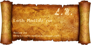 Leth Madléna névjegykártya